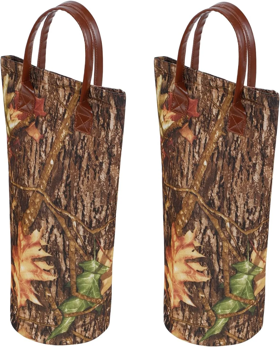 VISEMAN Single Bottle Wine Tote Bag Insulated, Wine Carrier Bag for One Bottle, Padded Wine Cooler Bag, Portable Wine Tote Bag for Wine Lovers Gift (Dual Camouflage)