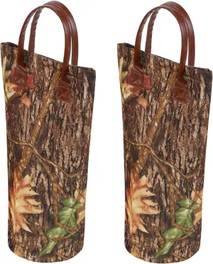 VISEMAN Single Bottle Wine Tote Bag Insulated, Wine Carrier Bag for One Bottle, Padded Wine Cooler Bag, Portable Wine Tote Bag for Wine Lovers Gift (Dual Camouflage)