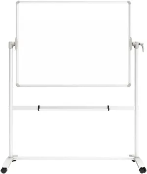 VIZ-PRO Double-Sided Magnetic Mobile Whiteboard, 48 x 36 Inches