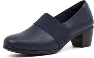VJH confort Women’s Heeled Shoes, Comfortable Elastic Low Block Chunky Heels Pumps