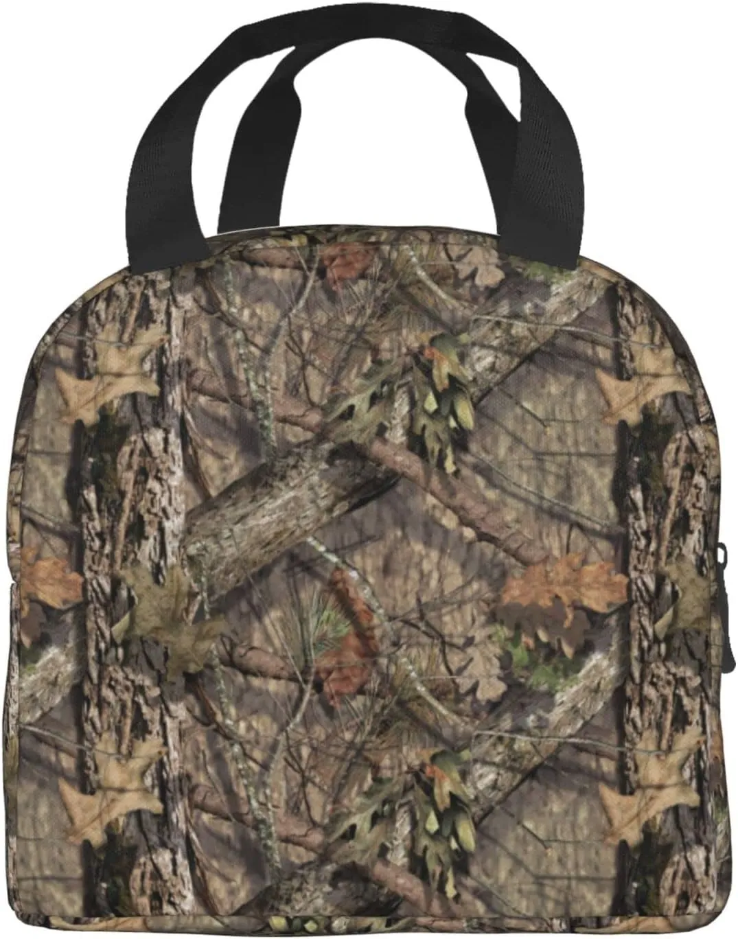 VOOHDDY Camo Hunting Camouflage Forest Insulated Lunch Bag For Women Men Reusable Lunch Box Container Waterproof Portable Cooler Thermal Tote Bag For Work Office Picnic Beach Travel