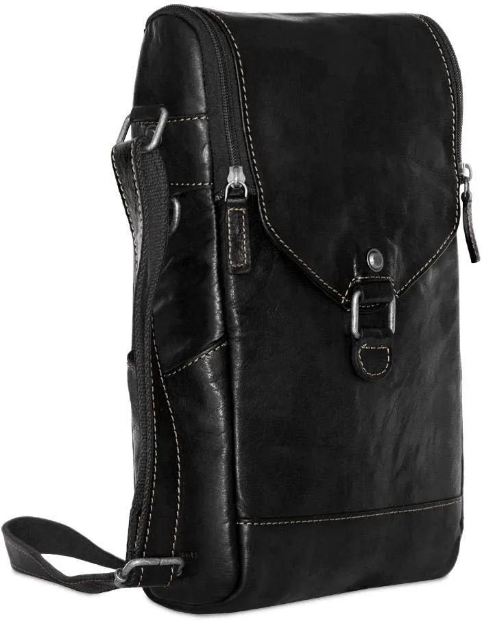 Voyager Crossbody Messenger & Wine Bag #7513 (Black)