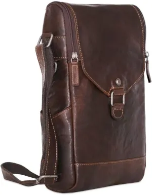 Voyager Crossbody Messenger & Wine Bag #7513 (Brown)