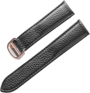 Watch Band For TANk SOLO Men Lady Deployant Clasp Watch Strap Genuine Leather soft Watch Bracelet Belt 20mm 22mm 23mm