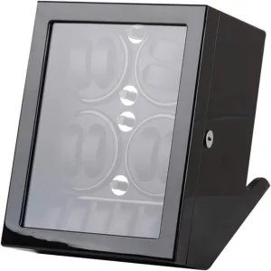 Watch Winder Watch Winder for 8 Automatic Watches with 5 Display Storage Spaces Wood Shell Piano Paint Exterior Silent Motor,White Watch Winder