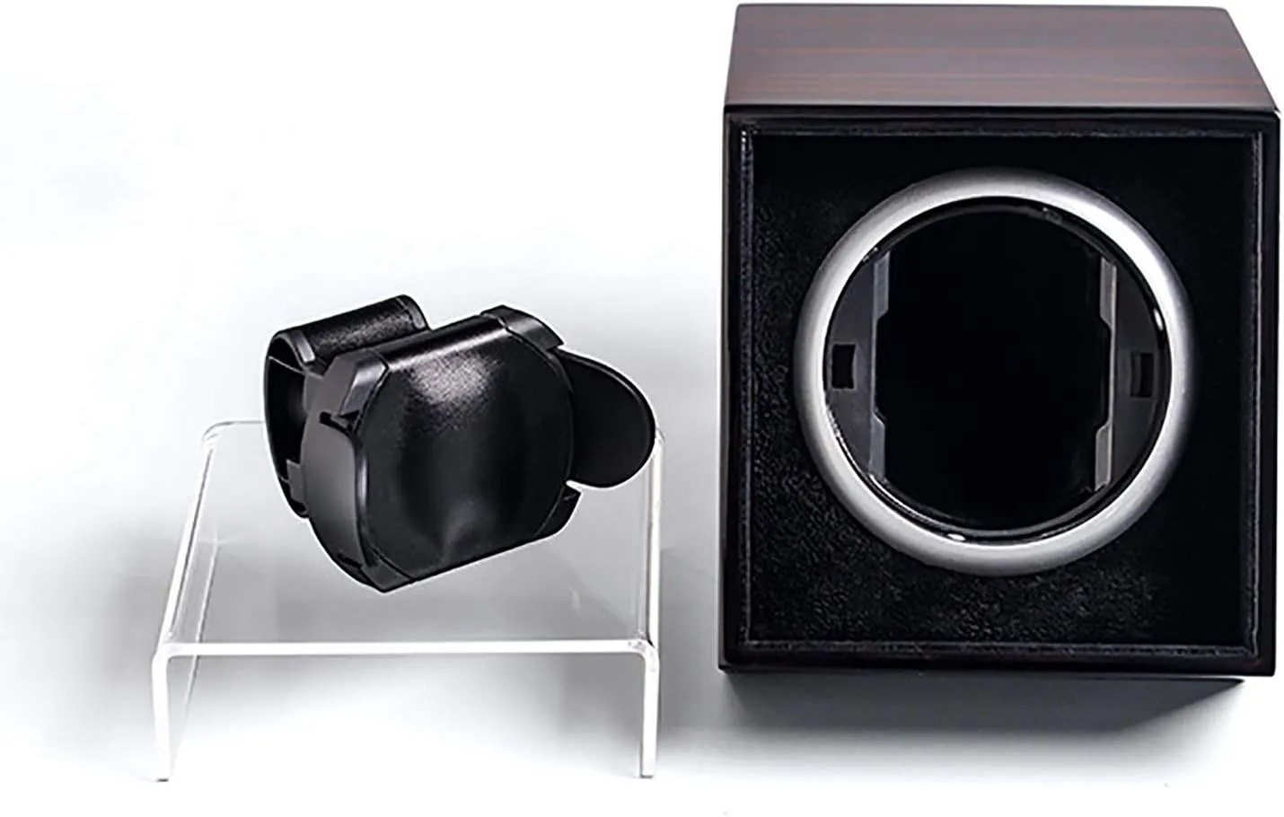 Watch Winders - Single Watch Shaker Automatic Mechanical Watches Winding Device Watch Storage Display Box Watch Winder 5-Gear Adjustment Household，Black Pu Leather