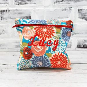 Watercolor Floral Personalized Reusable Food Bag
