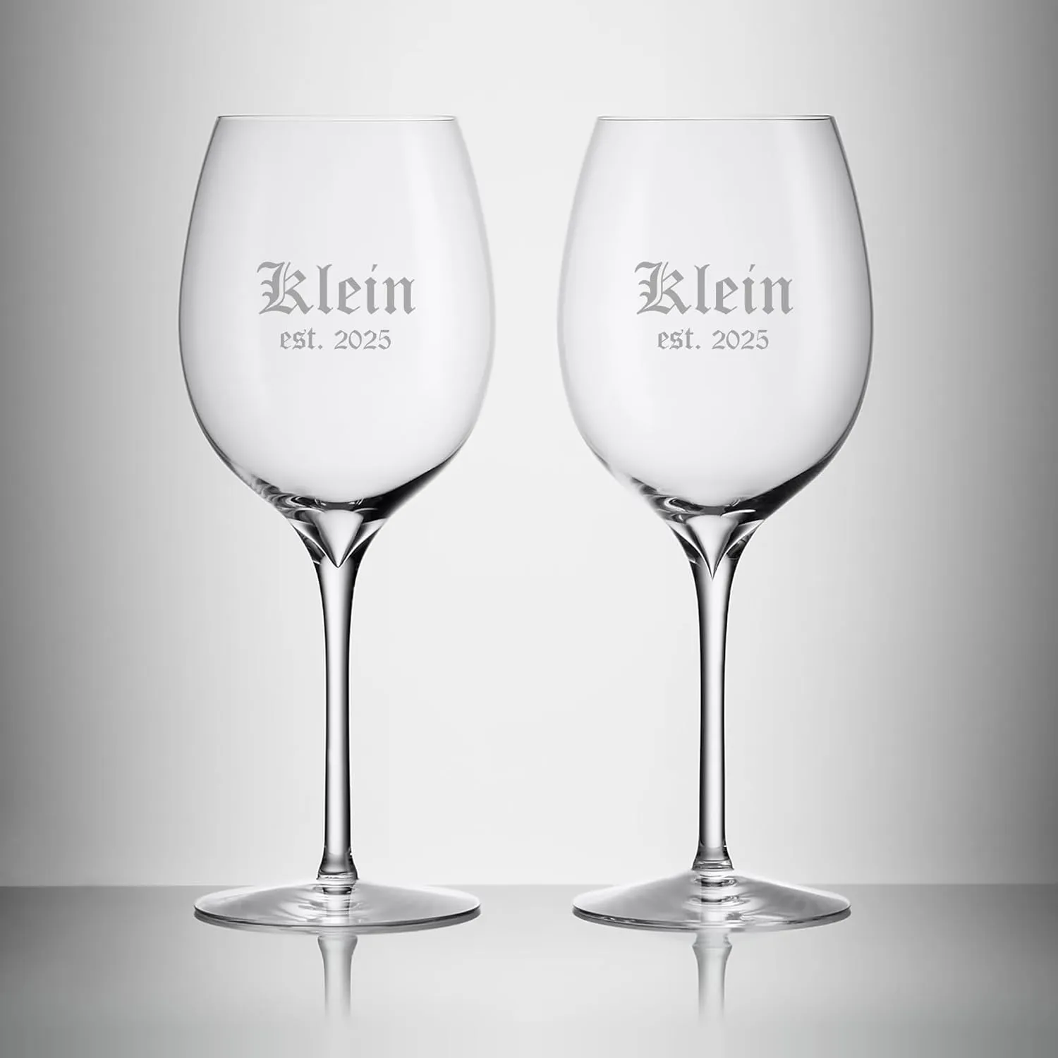 Waterford Personalized Elegance Bordeaux Wine Glasses, Set of 2 Custom Engraved 21.9oz Crystal Red Wine Glasses for Bordeaux, Merlot, Cabernet, Gifts for Wine Lovers