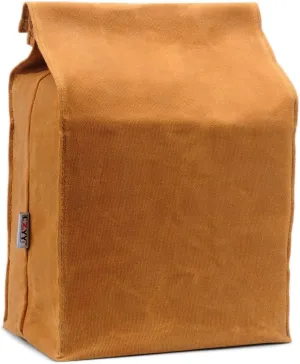Waxed Canvas Lunch Bags Brown Paper Bag Styled - Classic Updated - Reusable and Washable, Worthbuy Lunch Box for Men & Women