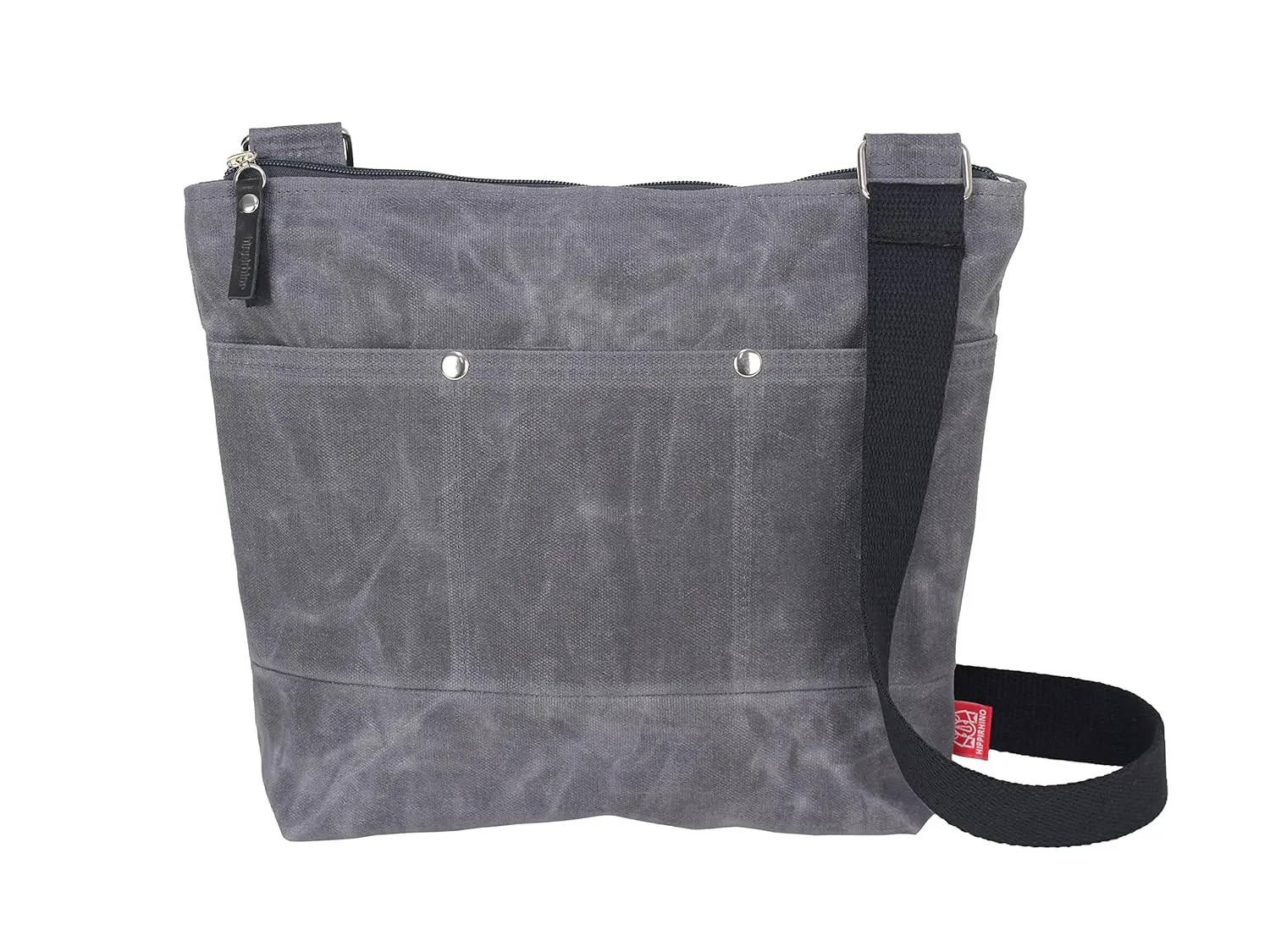 Waxed Canvas Tote Bag for Men Women Top Zipper Closed Carryall Shoulder Bag Handbag Work School Travel Business Shopping Casual Gray
