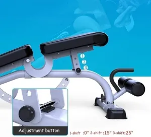 Weights Bench Adjustable Weight Bench Training Fitness Foldable Workout Home Black Foldable Multifunction 2-in-1 Home Multifunction Abdominal Board, Belly Device Supine H