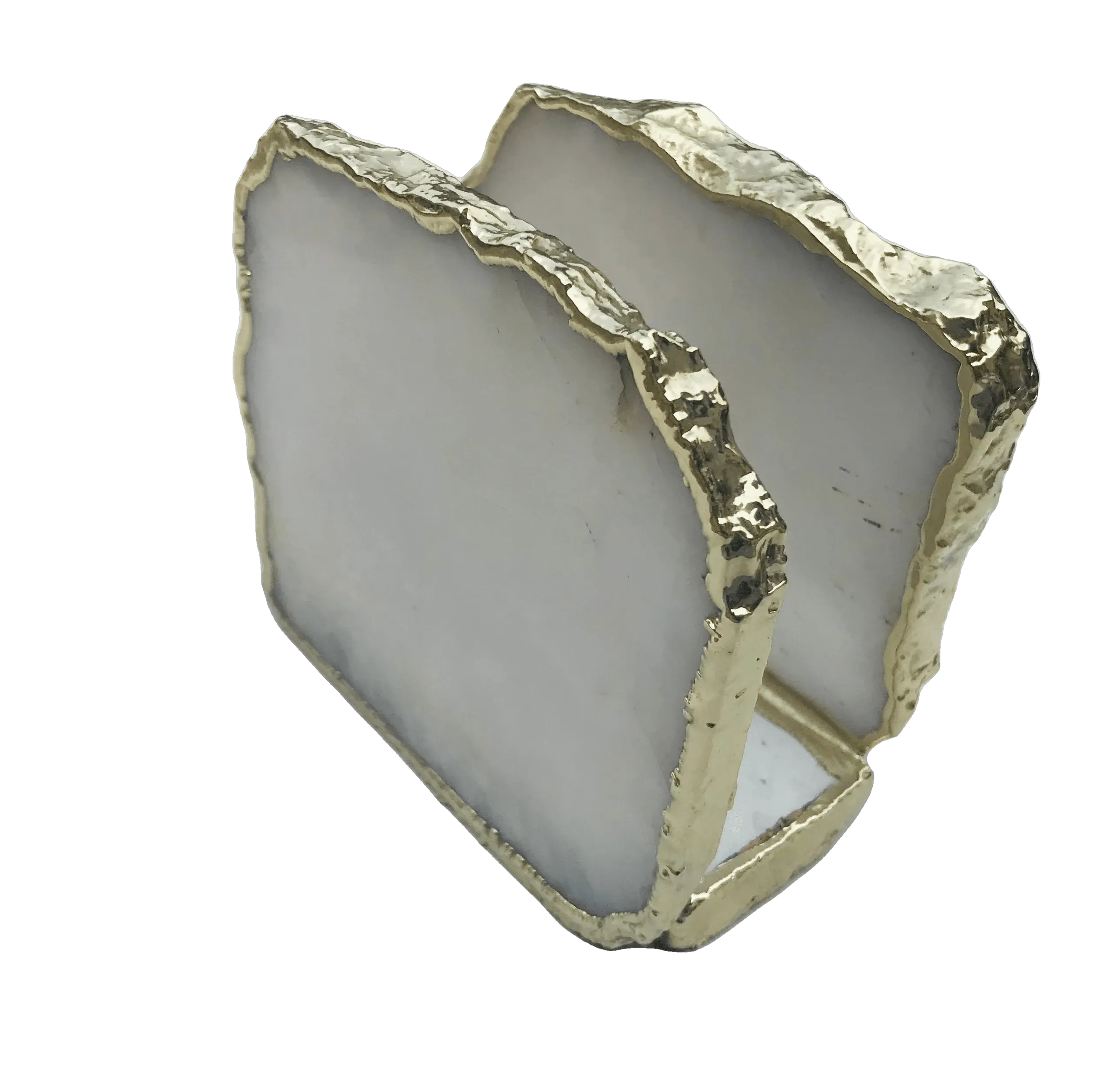White Agate Napkin Holder