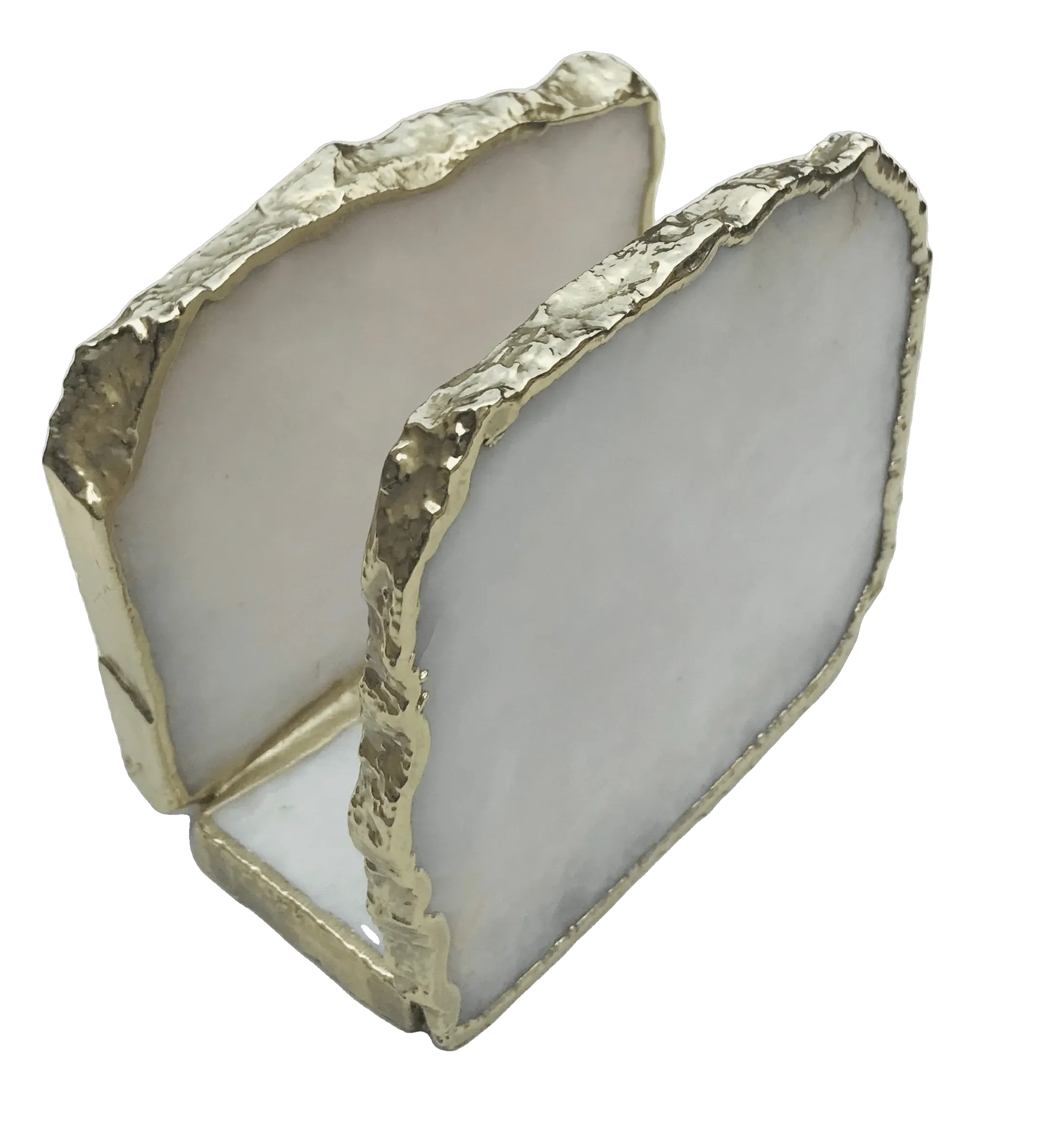 White Agate Napkin Holder
