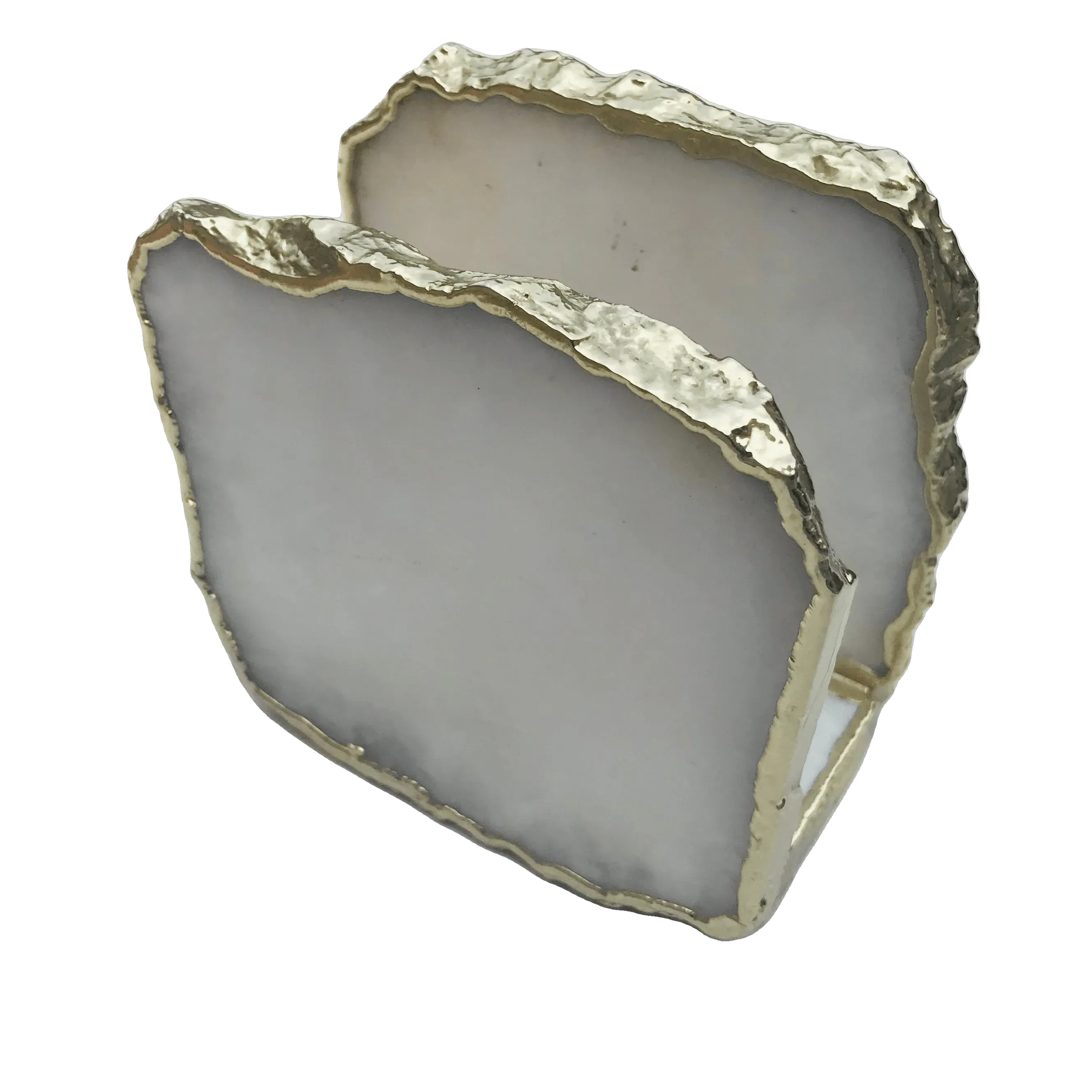 White Agate Napkin Holder