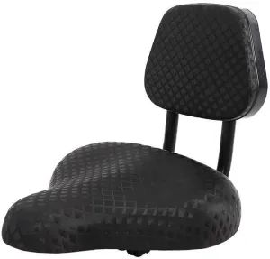 Wide Bike Seat with Backrest and Comfortable Ergonomic Design for Men and Women Leather Saddle Pad for eBike, Tricycle, and Big Bikes