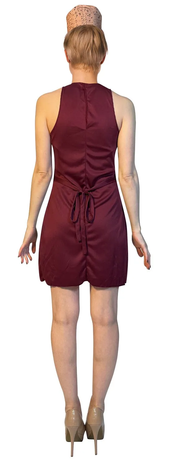 Wine Halloween Costume Dress with Hat, Women's Size 2-6