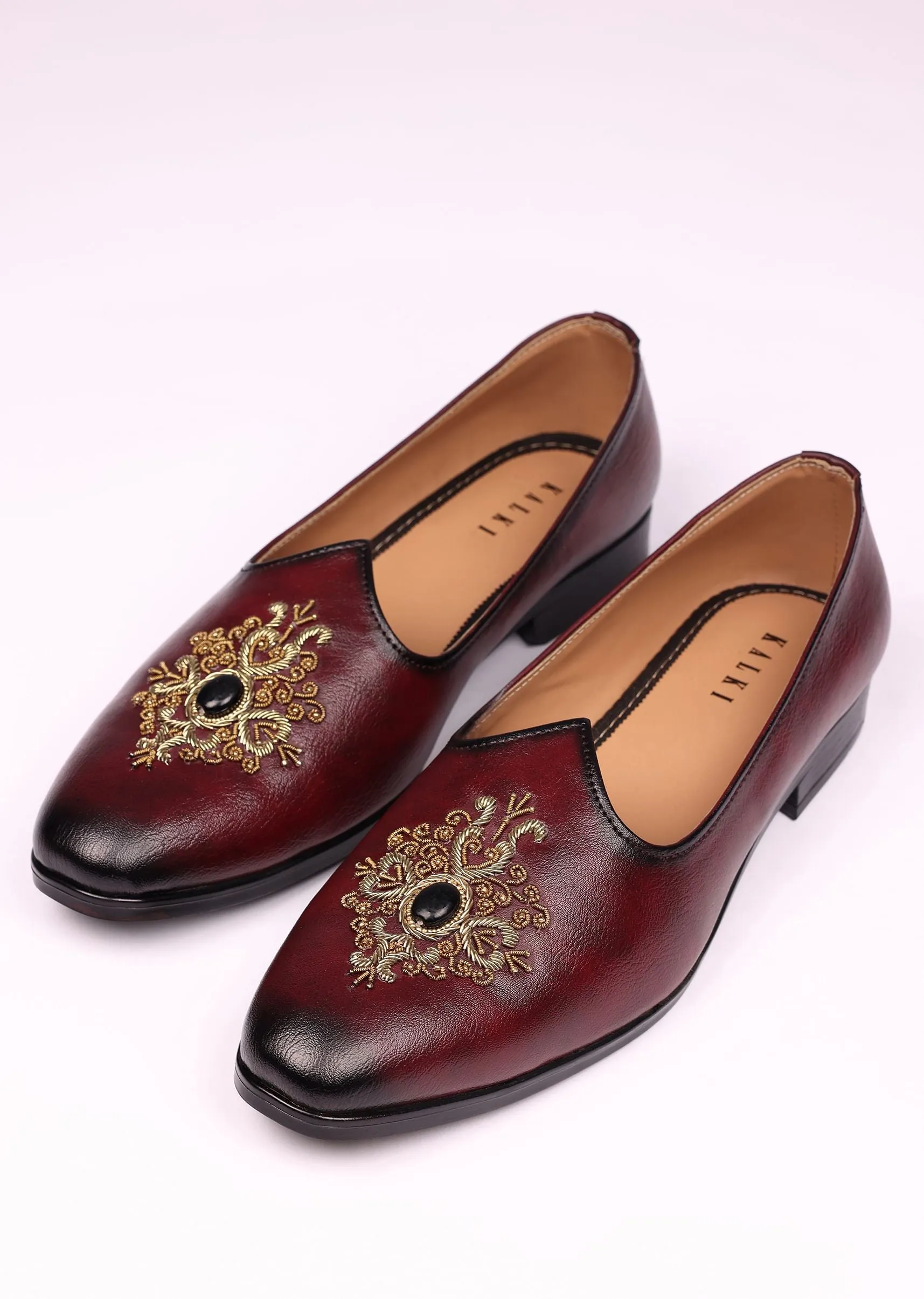 Wine Handwork Jutti For Men