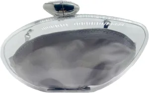 Women Acrylic Evening Clutch Purse Unique Clear Handbag with Detachable Chain for Wedding Party Prom, Transparent