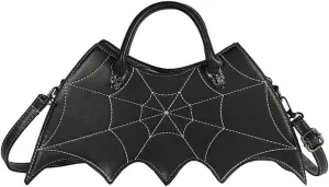 Women Bat Wing Crossbody Bag Goth Punk Fashion Handbag for Girl Gothic Shoulder Bag