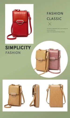 Women Crossbody Phone Bag, Small Messenger Shoulder Bag Cash Handbag Wallet Purse New in 2022