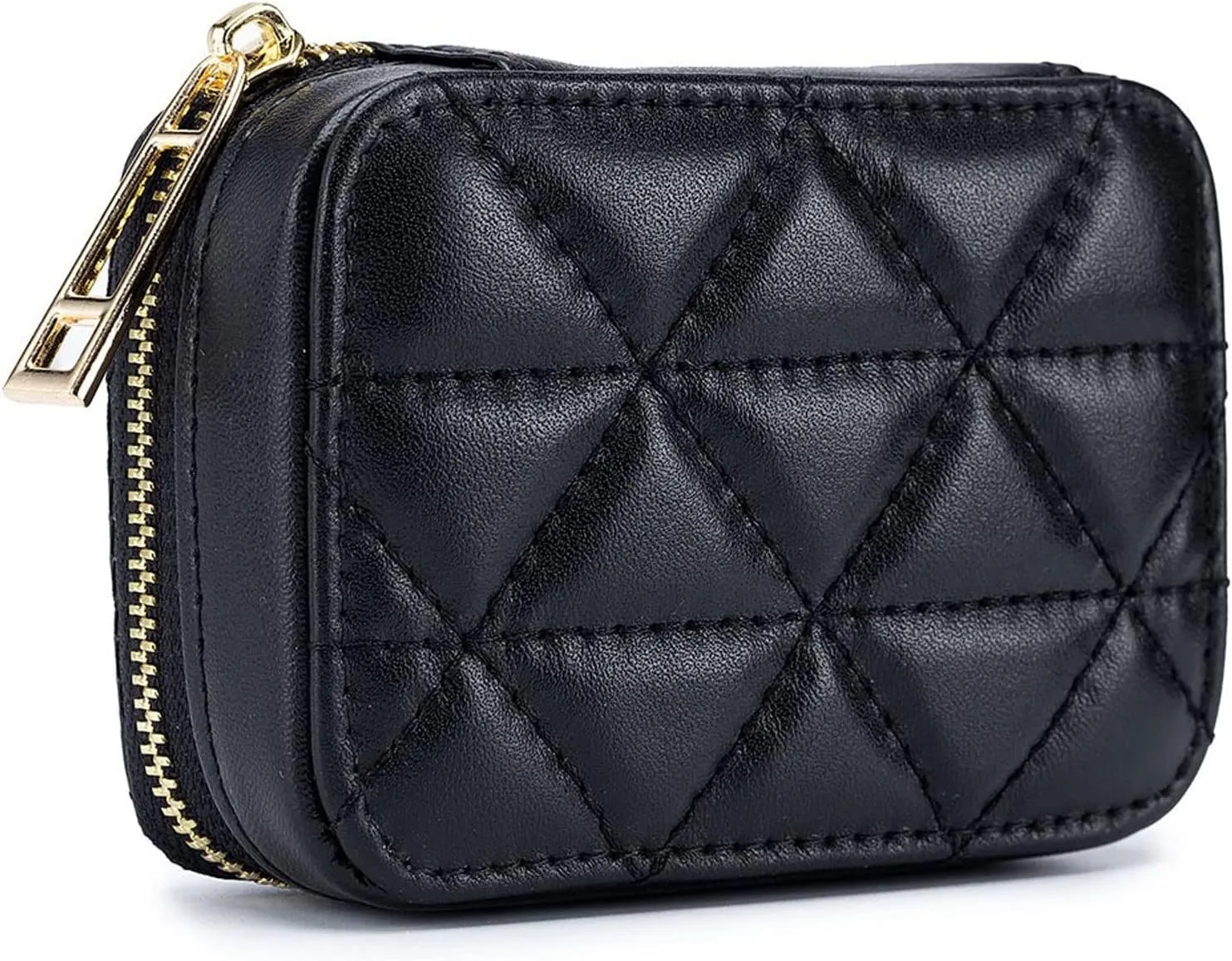 Women Toiletry Makeup Leather Lipstick Case Organizer Cosmetic Mirror Bag