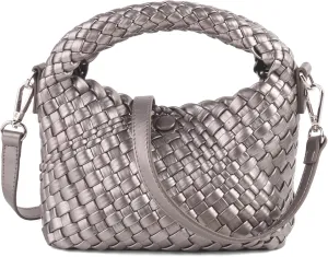 Women Woven Handbags with Detachable Strap Tote Small Crossbody Bag Hand Shoulder Bag Purses Cassual Top Handle Bags