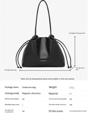 Women's Commuter Handbags Dopamine Shoulder Bags Pleated Crossbody Bag Magnetic Suction Purses