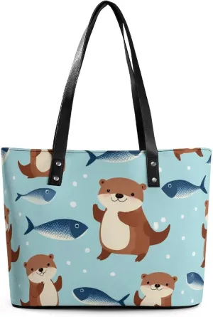 Women's Elegant Leather Handbag Unisex Leather Tote Bag Lightweight Handbag
