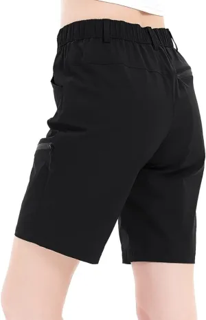 Women's Hiking Cargo Shorts Summer Quick Dry Lightweight Shorts Travel Athletic Golf with Zipper Pockets