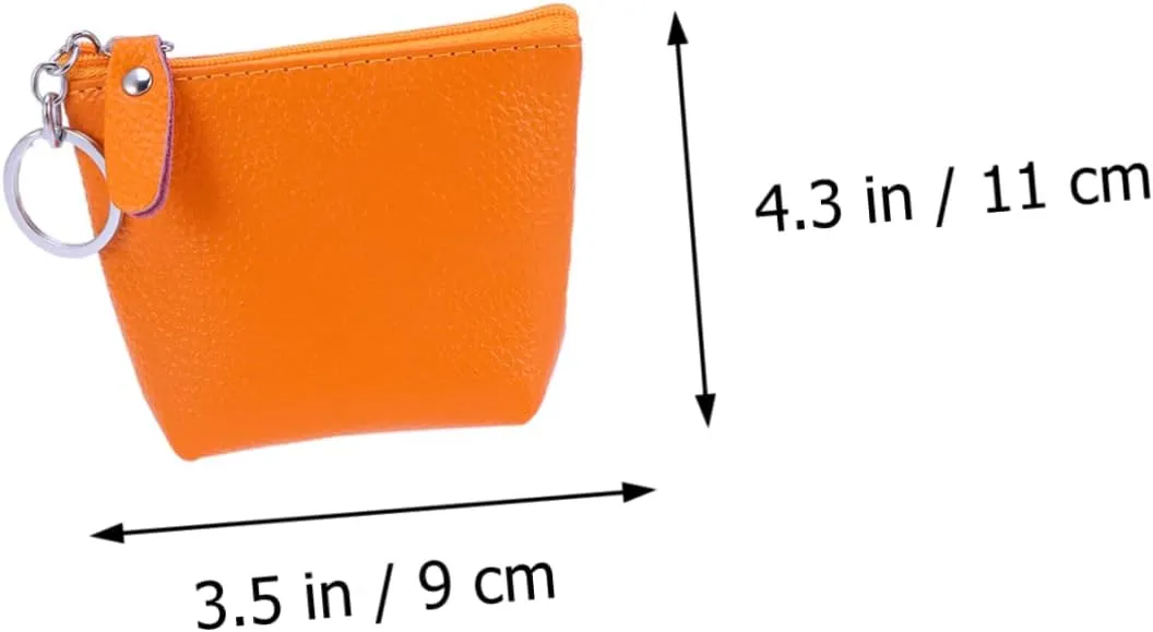 Women's Mini Cowhide Leather Travel Bag Zipper Coin Purse Cosmetic Travel Bag