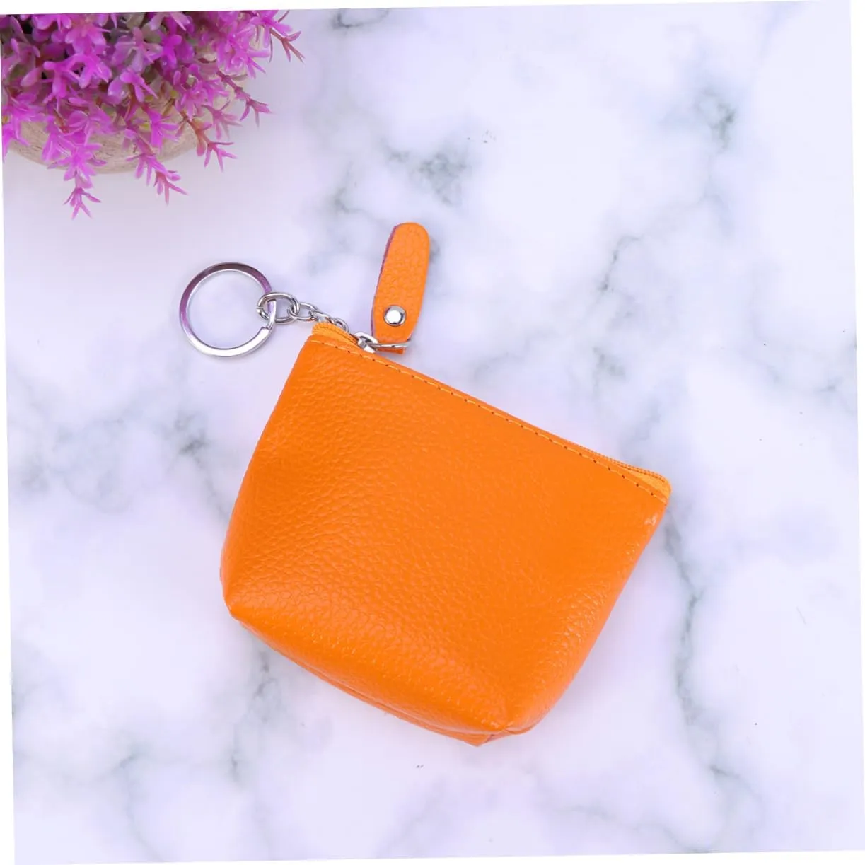 Women's Mini Cowhide Leather Travel Bag Zipper Coin Purse Cosmetic Travel Bag