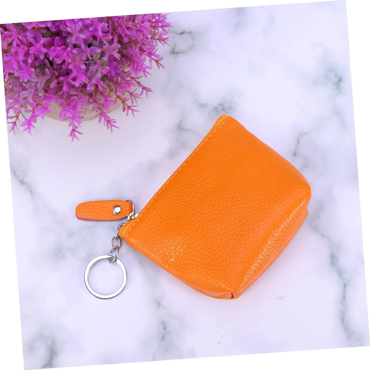 Women's Mini Cowhide Leather Travel Bag Zipper Coin Purse Cosmetic Travel Bag