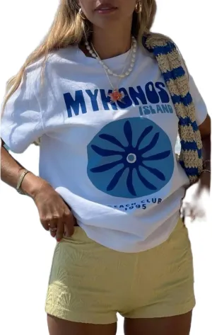 Womens Oversized Vintage Flower Graphic Tees Tops Y2k California Aesthetic Baggy T-Shirts Fruit Coastal Summer