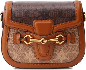 Women's Small Crossbody Bags with Golden Buckle Artificial Leather Purse Handbag in Fashionable Design