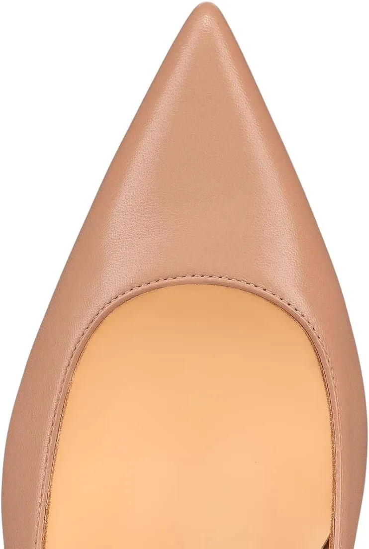 XYD Women Elegant Mid Scallop Shape Heel Slip On Closed Pointy Toe Pumps Party Event Office Work Shoes