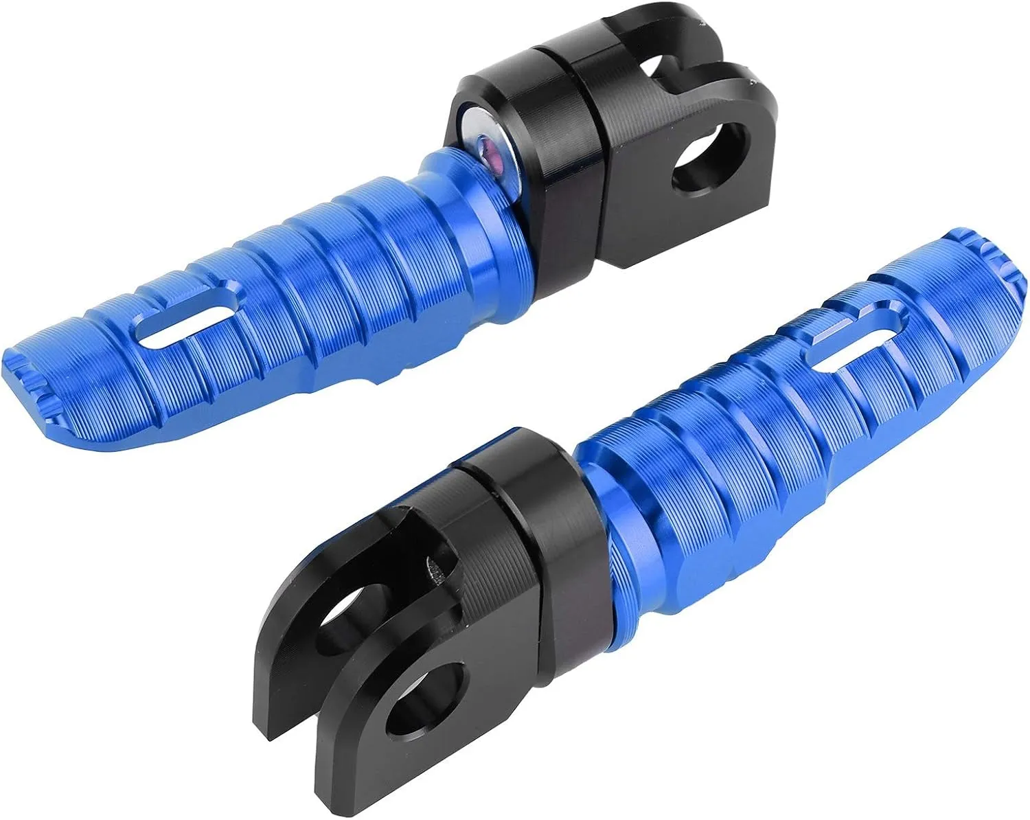 Yctze Pair of Front Foot Pegs Aluminum Alloy Pedals Fit for Ninja Z125 PRO Z250/SL Z400 Z900 (blue)
