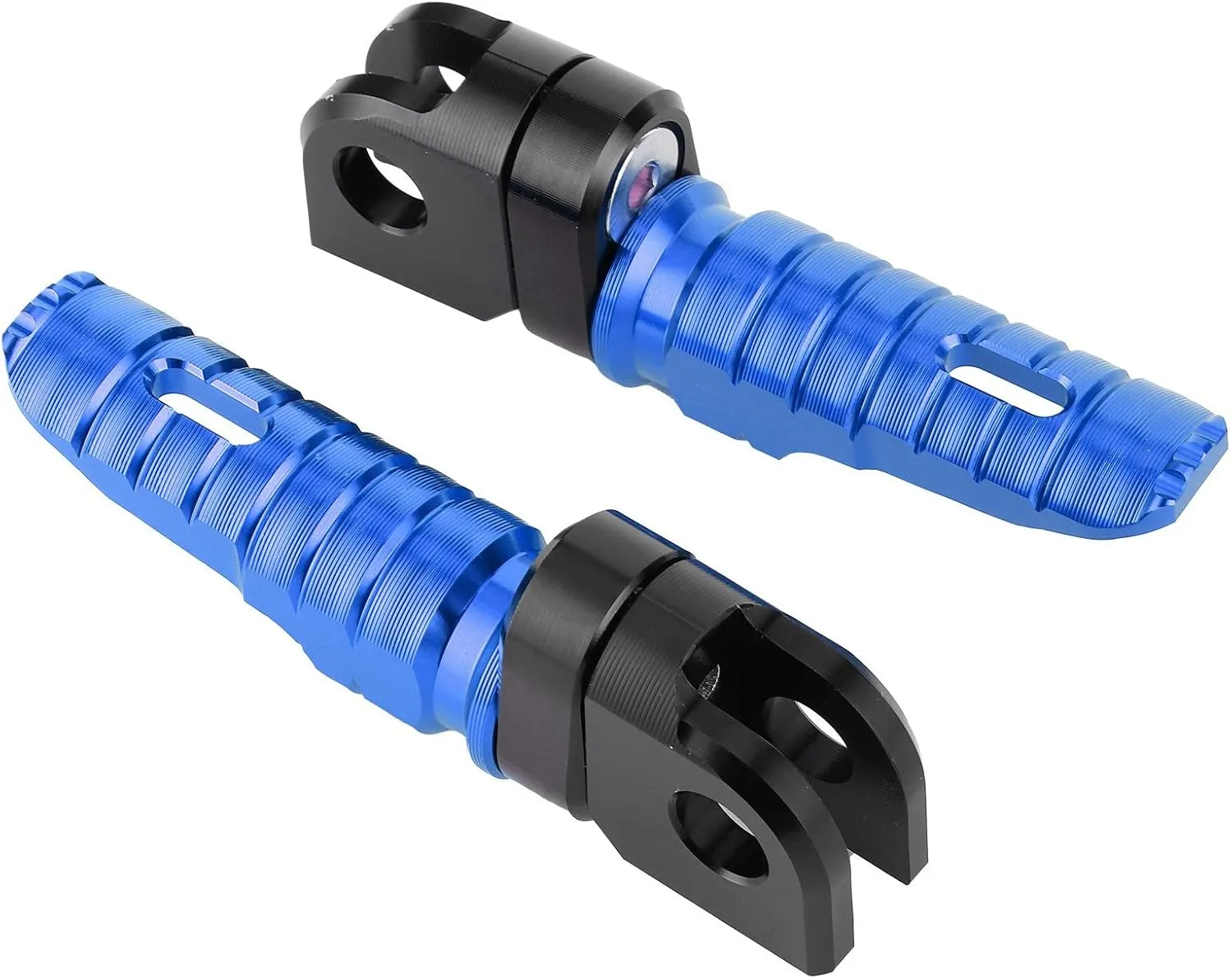 Yctze Pair of Front Foot Pegs Aluminum Alloy Pedals Fit for Ninja Z125 PRO Z250/SL Z400 Z900 (blue)