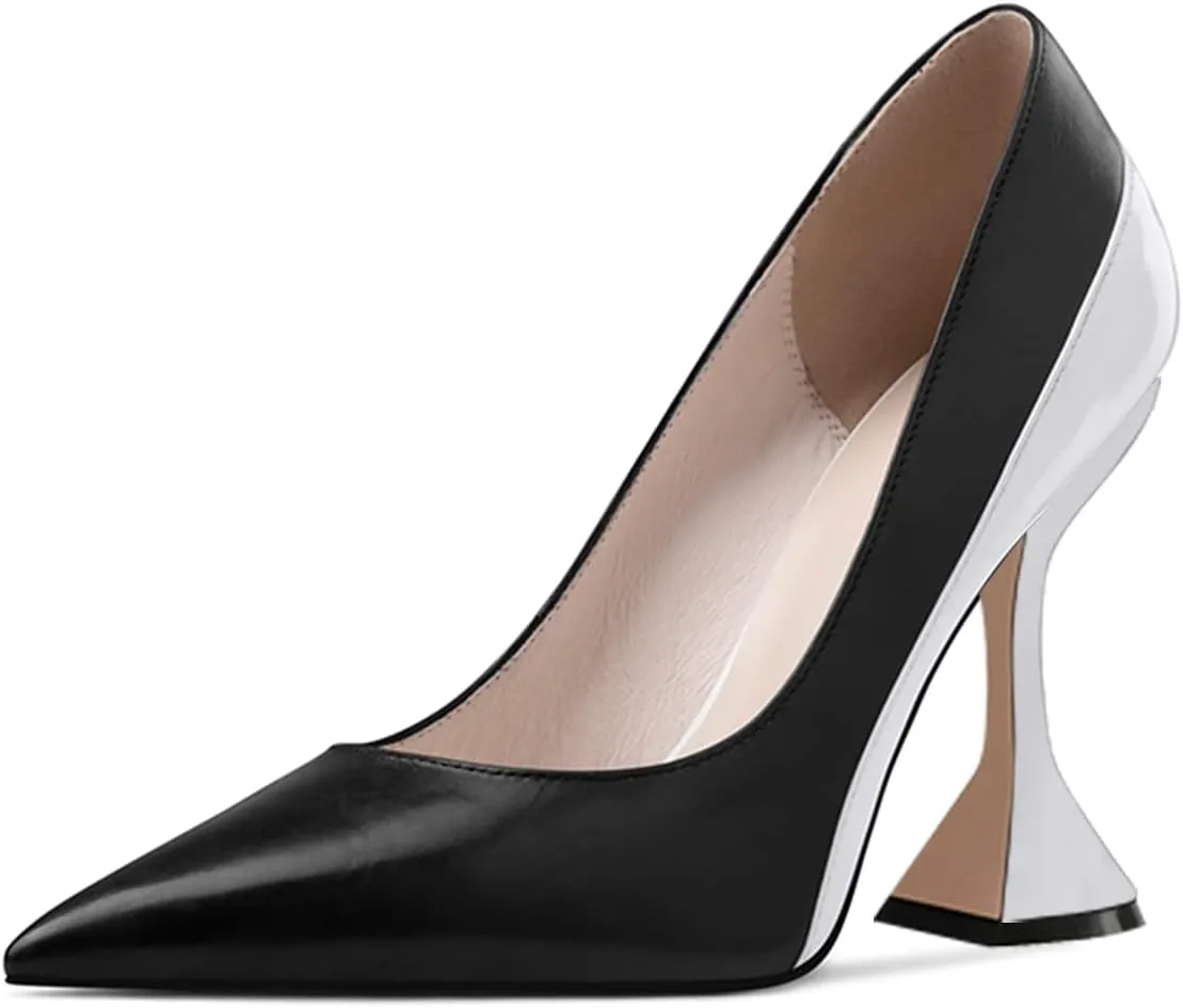 YDN Women Pointed Toe Slip on Pumps Special Kitten High Heel Shoe for Party Prom Dress Lady Size 4-16 US