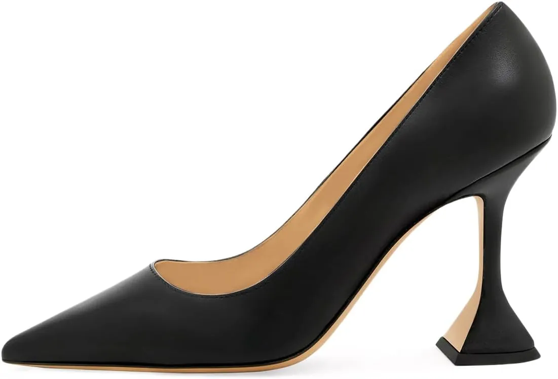YDN Women Pointed Toe Slip on Pumps Special Kitten High Heel Shoe for Party Prom Dress Lady Size 4-16 US
