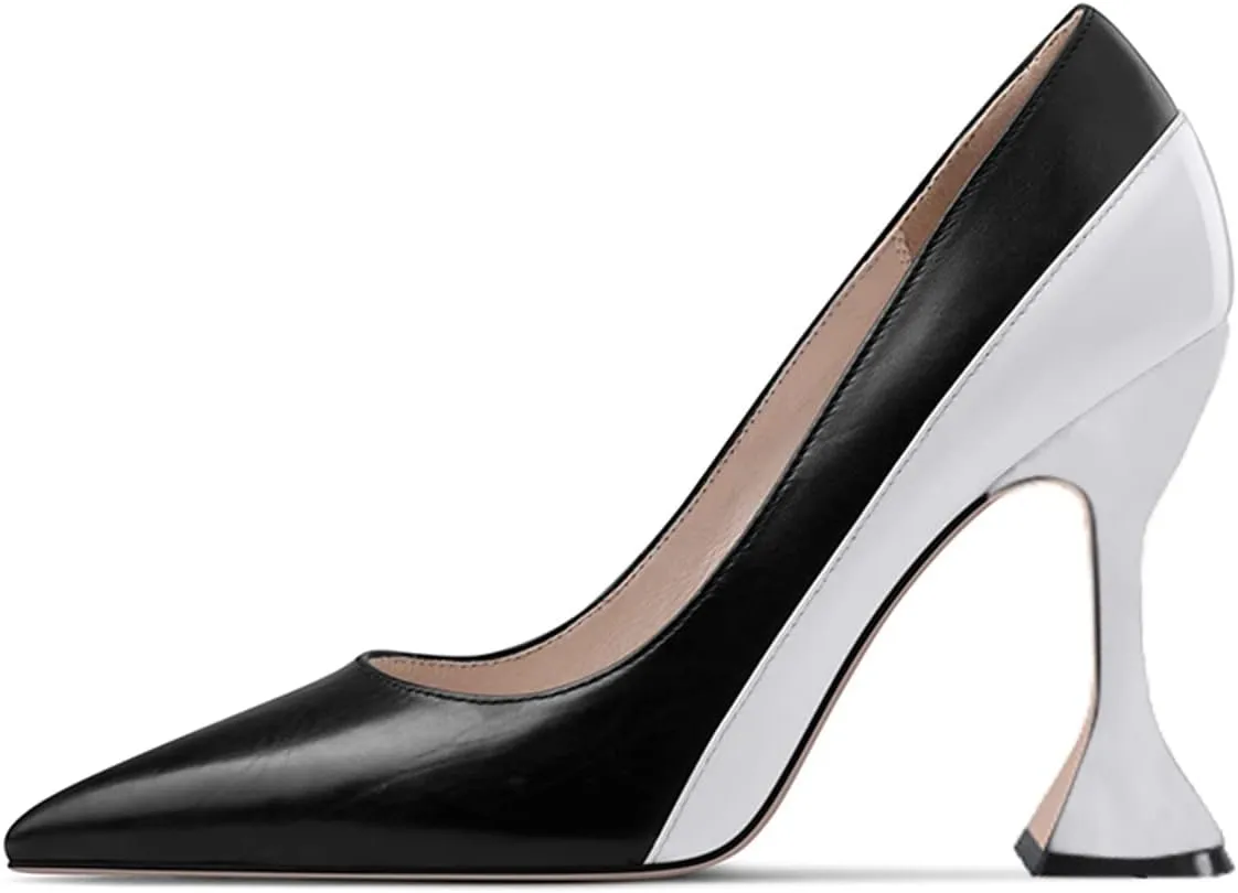 YDN Women Pointed Toe Slip on Pumps Special Kitten High Heel Shoe for Party Prom Dress Lady Size 4-16 US