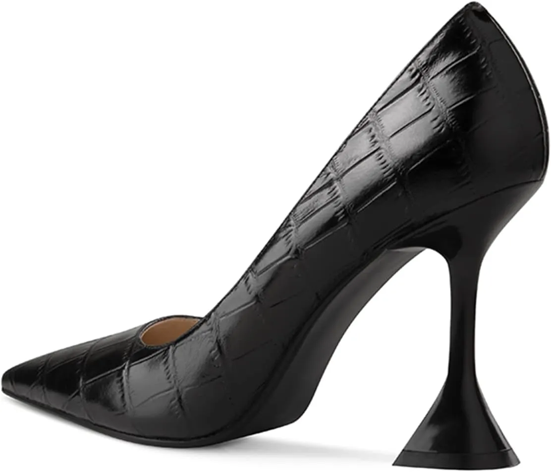YDN Women Pointed Toe Slip on Pumps Special Kitten High Heel Shoe for Party Prom Dress Lady Size 4-16 US