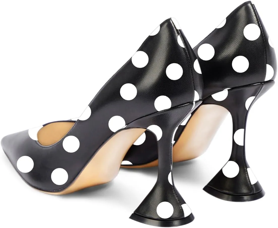 YDN Women Pointed Toe Slip on Pumps Special Kitten High Heel Shoe for Party Prom Dress Lady Size 4-16 US