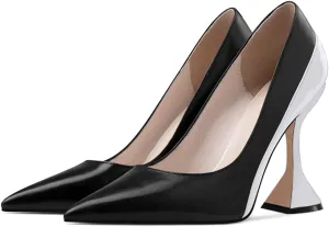 YDN Women Pointed Toe Slip on Pumps Special Kitten High Heel Shoe for Party Prom Dress Lady Size 4-16 US
