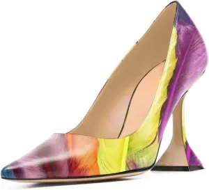 YDN Women Pointed Toe Slip on Pumps Special Kitten High Heel Shoe for Party Prom Dress Lady Size 4-16 US