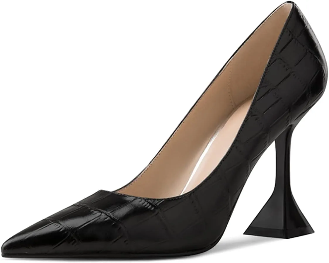 YDN Women Pointed Toe Slip on Pumps Special Kitten High Heel Shoe for Party Prom Dress Lady Size 4-16 US