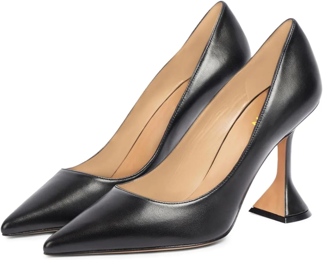 YDN Women Pointed Toe Slip on Pumps Special Kitten High Heel Shoe for Party Prom Dress Lady Size 4-16 US