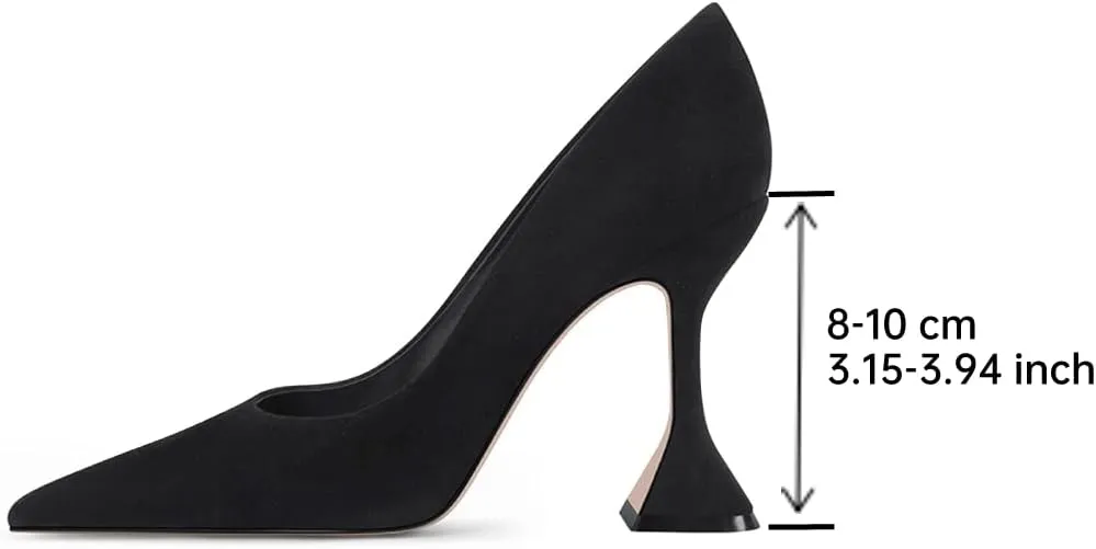 YDN Women Pointed Toe Slip on Pumps Special Kitten High Heel Shoe for Party Prom Dress Lady Size 4-16 US