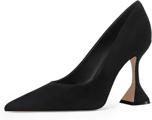 YDN Women Pointed Toe Slip on Pumps Special Kitten High Heel Shoe for Party Prom Dress Lady Size 4-16 US