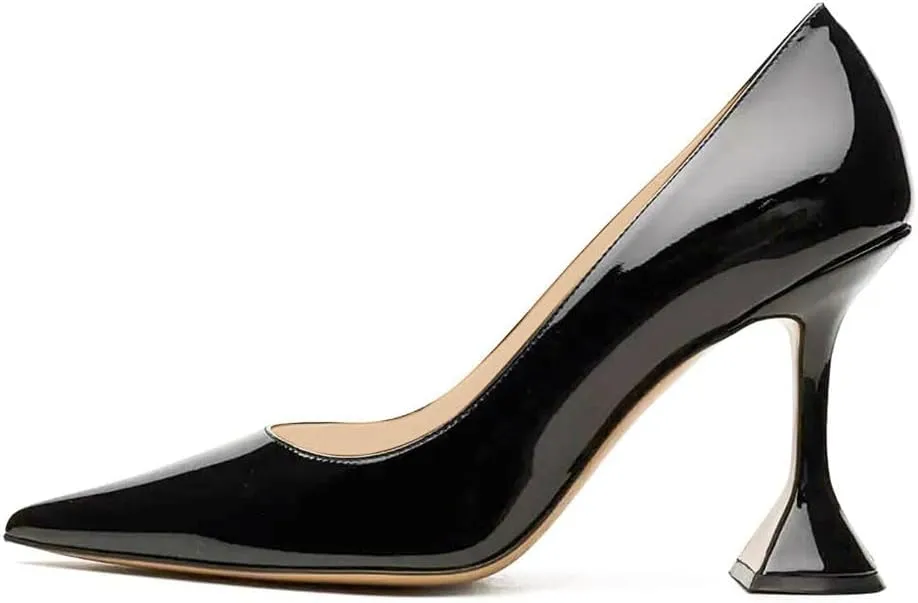 YDN Women Pointed Toe Slip on Pumps Special Kitten High Heel Shoe for Party Prom Dress Lady Size 4-16 US