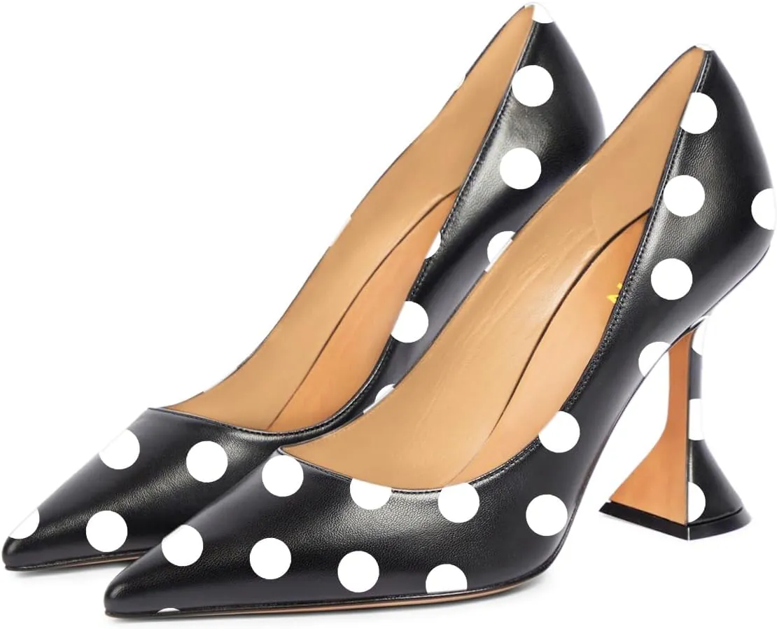 YDN Women Pointed Toe Slip on Pumps Special Kitten High Heel Shoe for Party Prom Dress Lady Size 4-16 US
